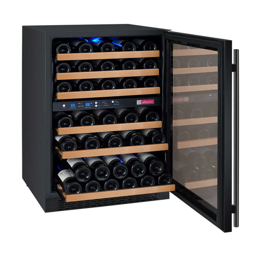 Allavino 24” 56 Bottle Dual Zone Wine Cooler | Tru-Vino Technology and FlexCount II Shelving