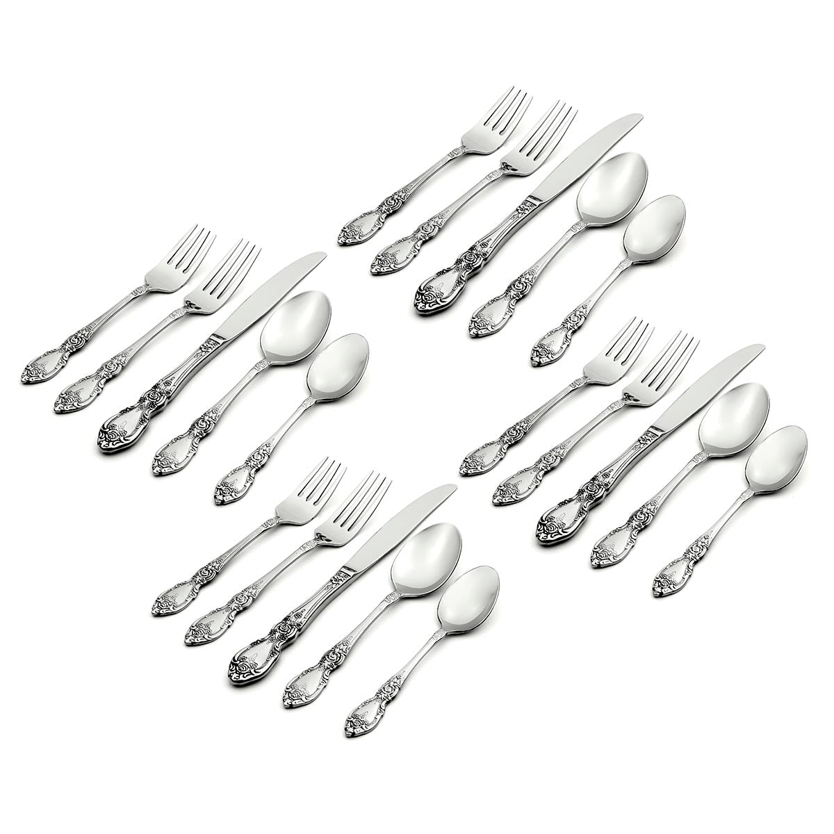 Oneida Wordsworth 20 Piece Everyday Flatware Set