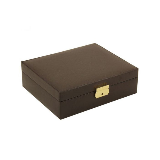 Bey-Berk 4-Watch Case & Valet | Brown Leather | BB533BRW