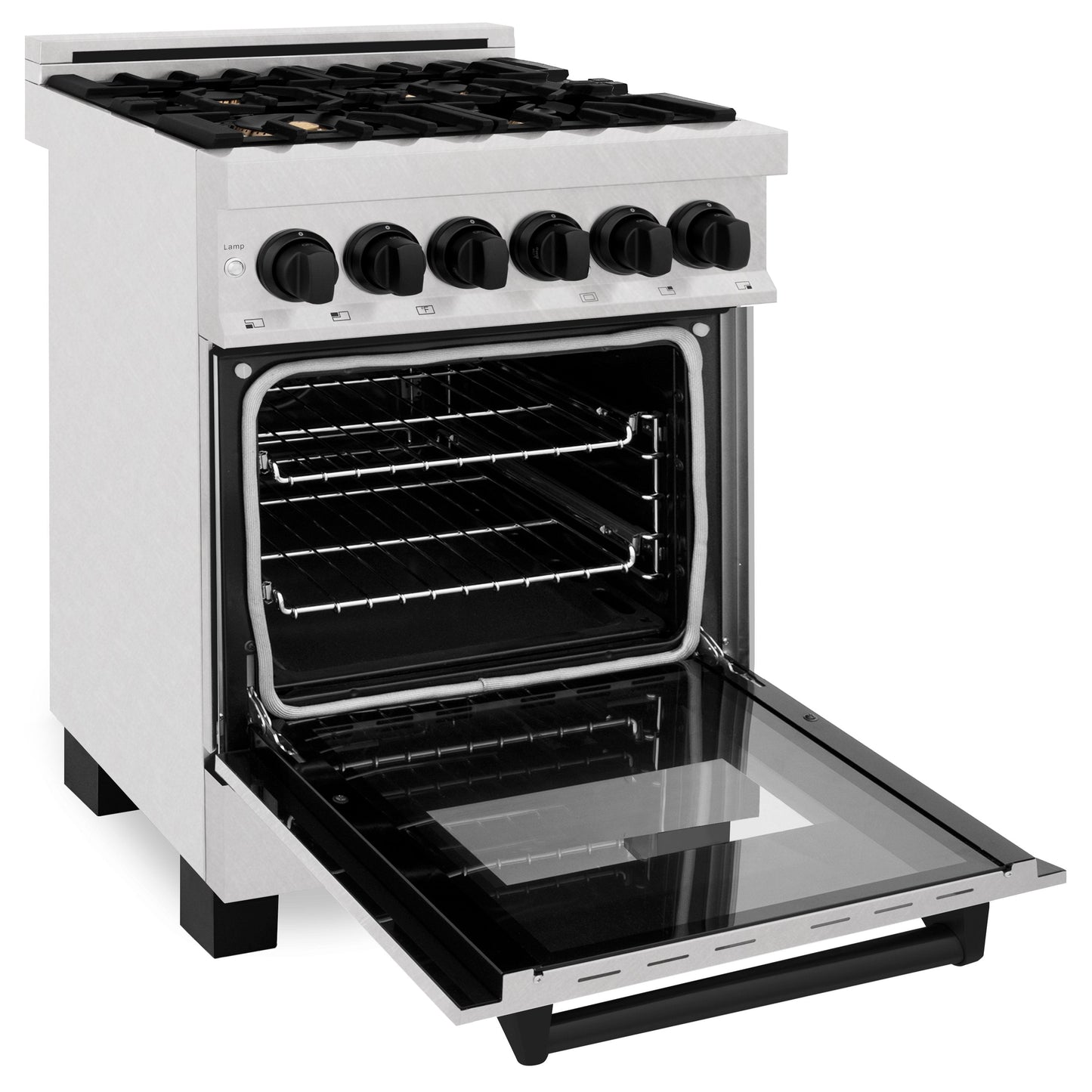 ZLINE Autograph Edition 24" Dual Fuel Range with Gas Stove and Electric Oven in DuraSnow® Stainless Steel (RASZ-SN-24)