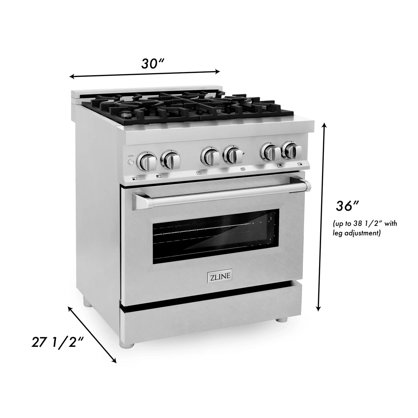 ZLINE 3 Piece Kitchen Package | Dual Fuel Range | Convertible Vent Range Hood | Dishwasher