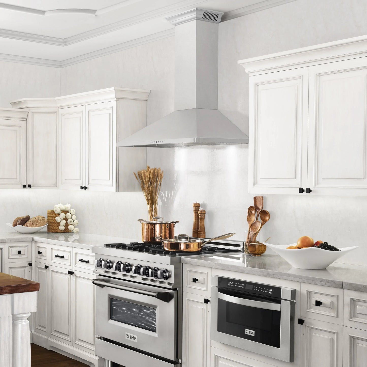ZLINE KF1 Wall Mount Range Hood with Crownsound Bluetooth Speakers