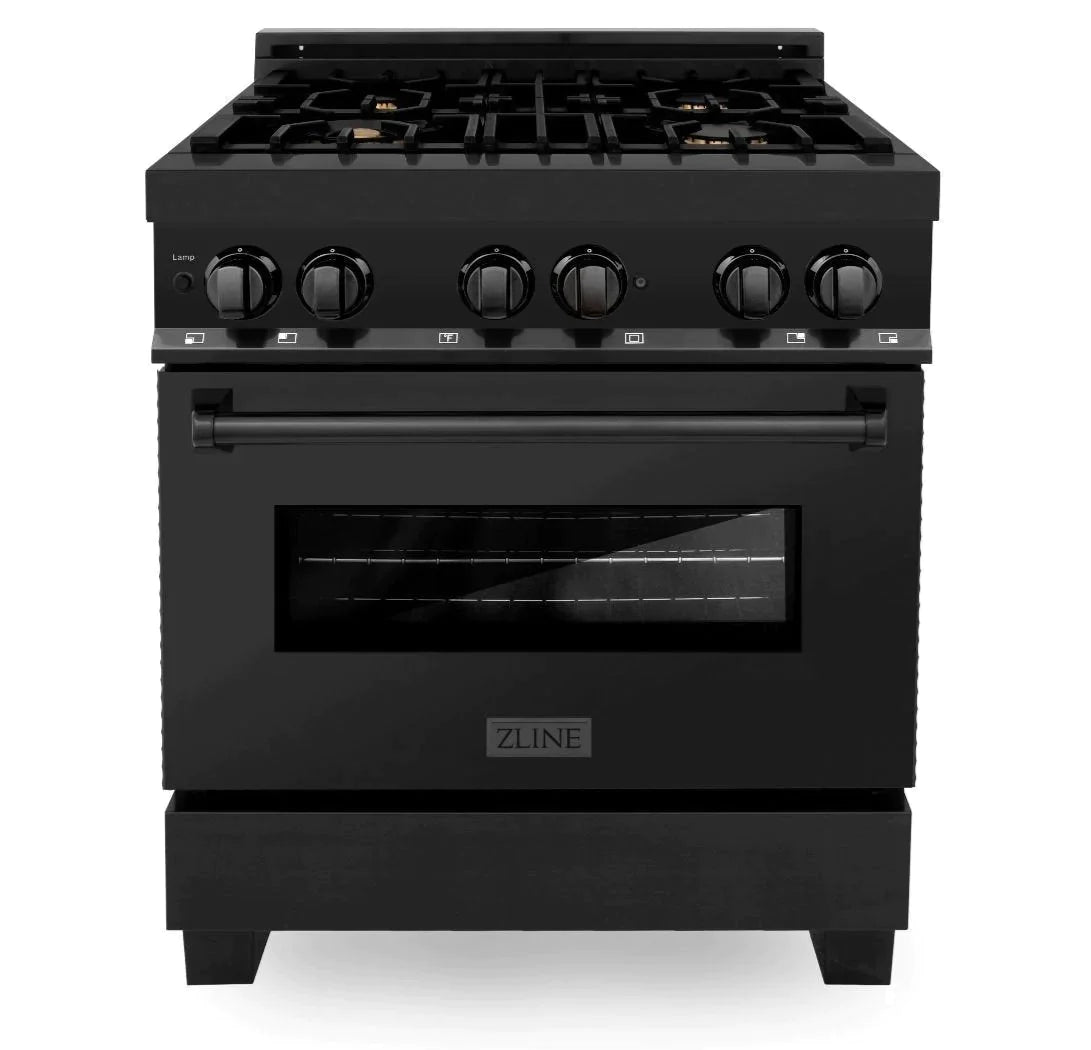 ZLINE 4 Piece Kitchen Package | Dual Fuel Range | Range Hood | Microwave Drawer | Dishwasher