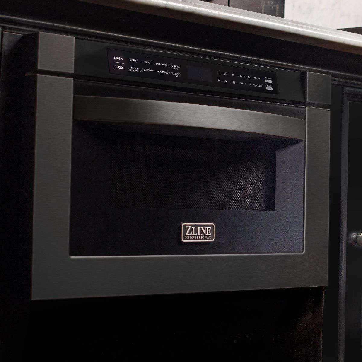 ZLINE 4 Piece Kitchen Package | Dual Fuel Range | Range Hood | Microwave Drawer | Dishwasher