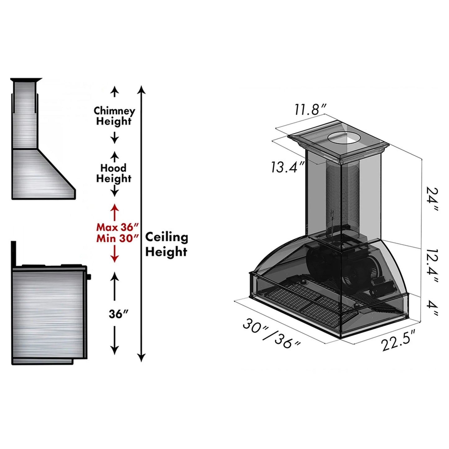 ZLINE 369AW Wooden Wall Mount Range Hood