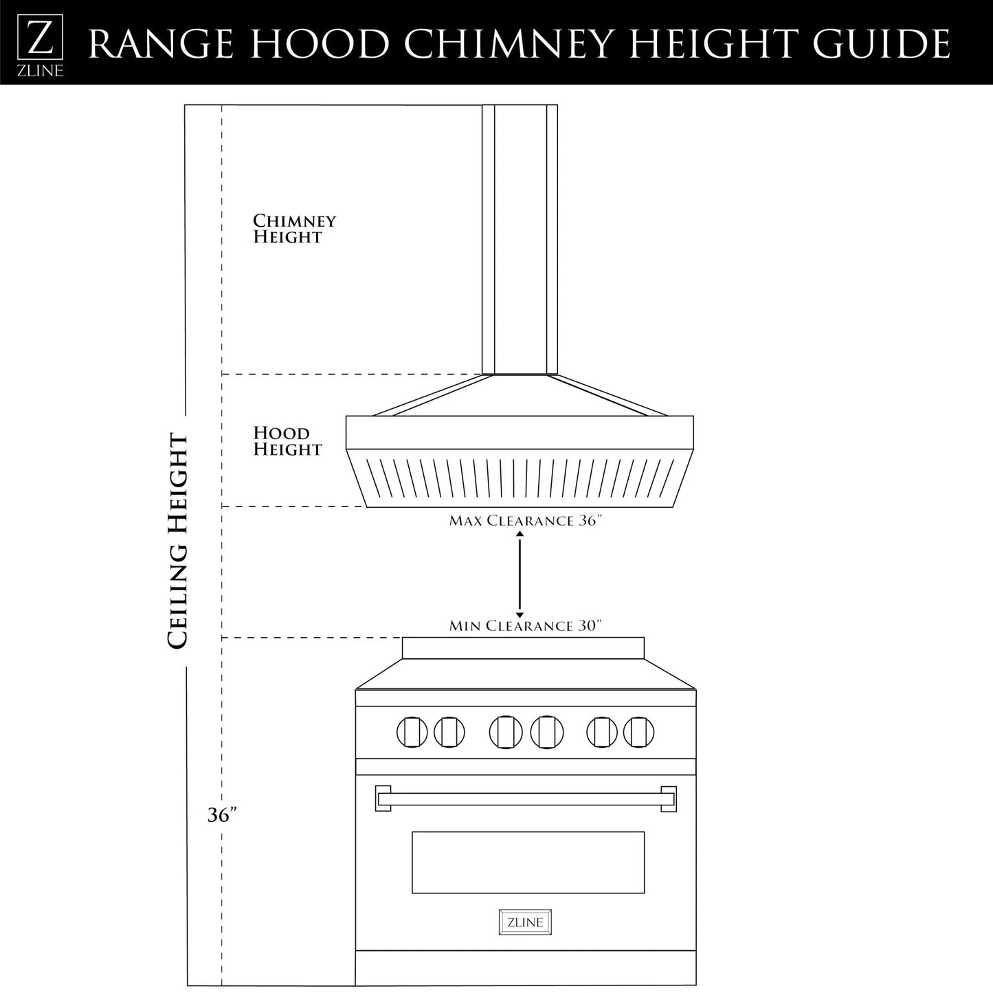 ZLINE GL1i Island Range Hood in Stainless Steel