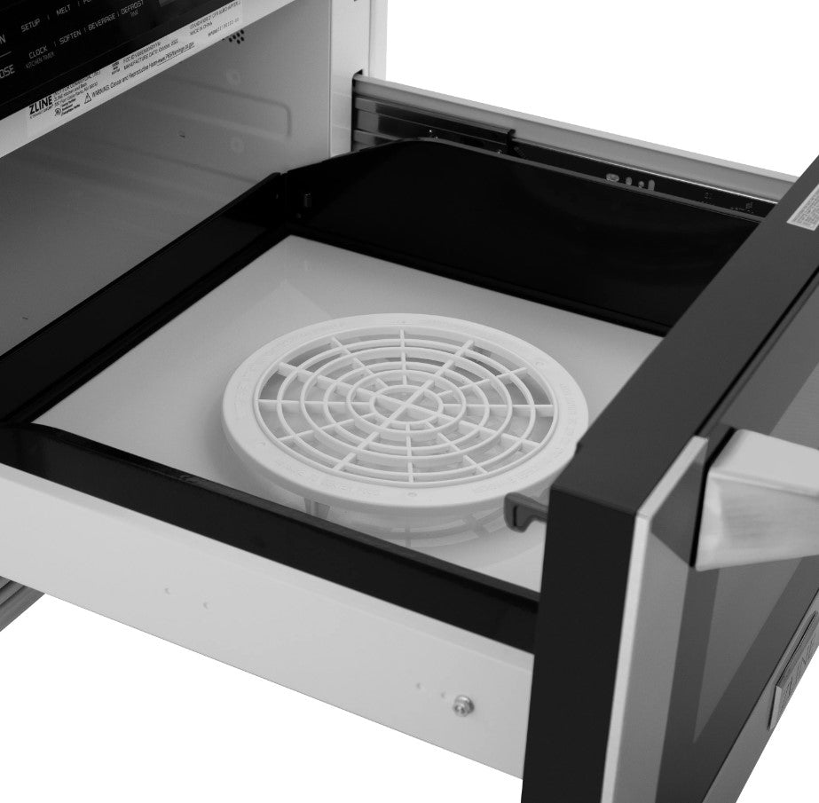 ZLINE 24" Built-in Microwave Drawer with a Traditional Handle in Stainless Steel