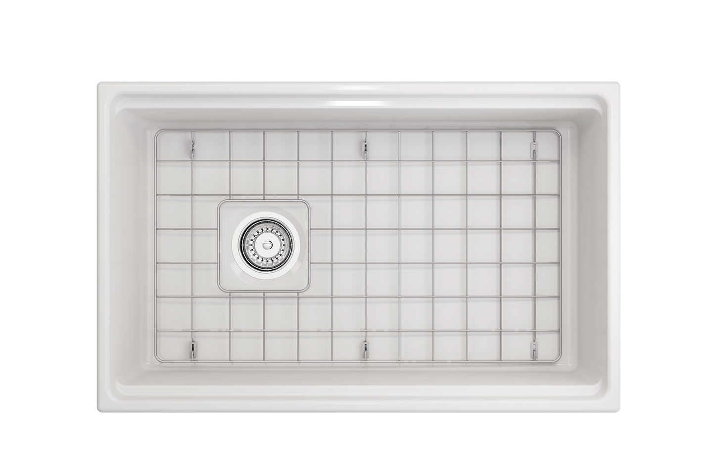 BOCCHI CONTEMPO 30" Fireclay Kitchen Sink with Integrated Work Station & Accessories with Livenza 2.0 Faucet