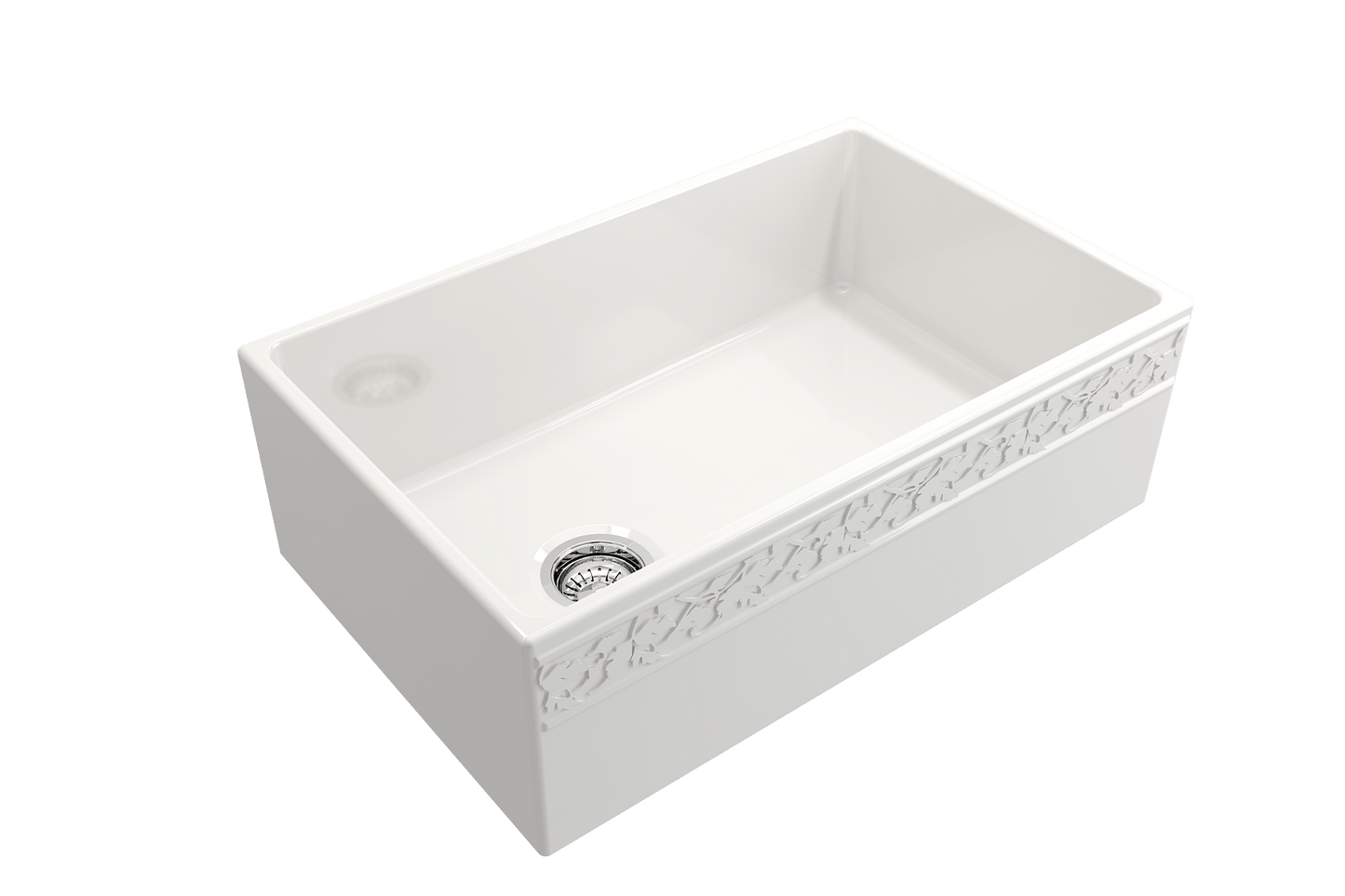 BOCCHI VIGNETO 30" Fireclay Farmhouse Single Bowl Kitchen Sink