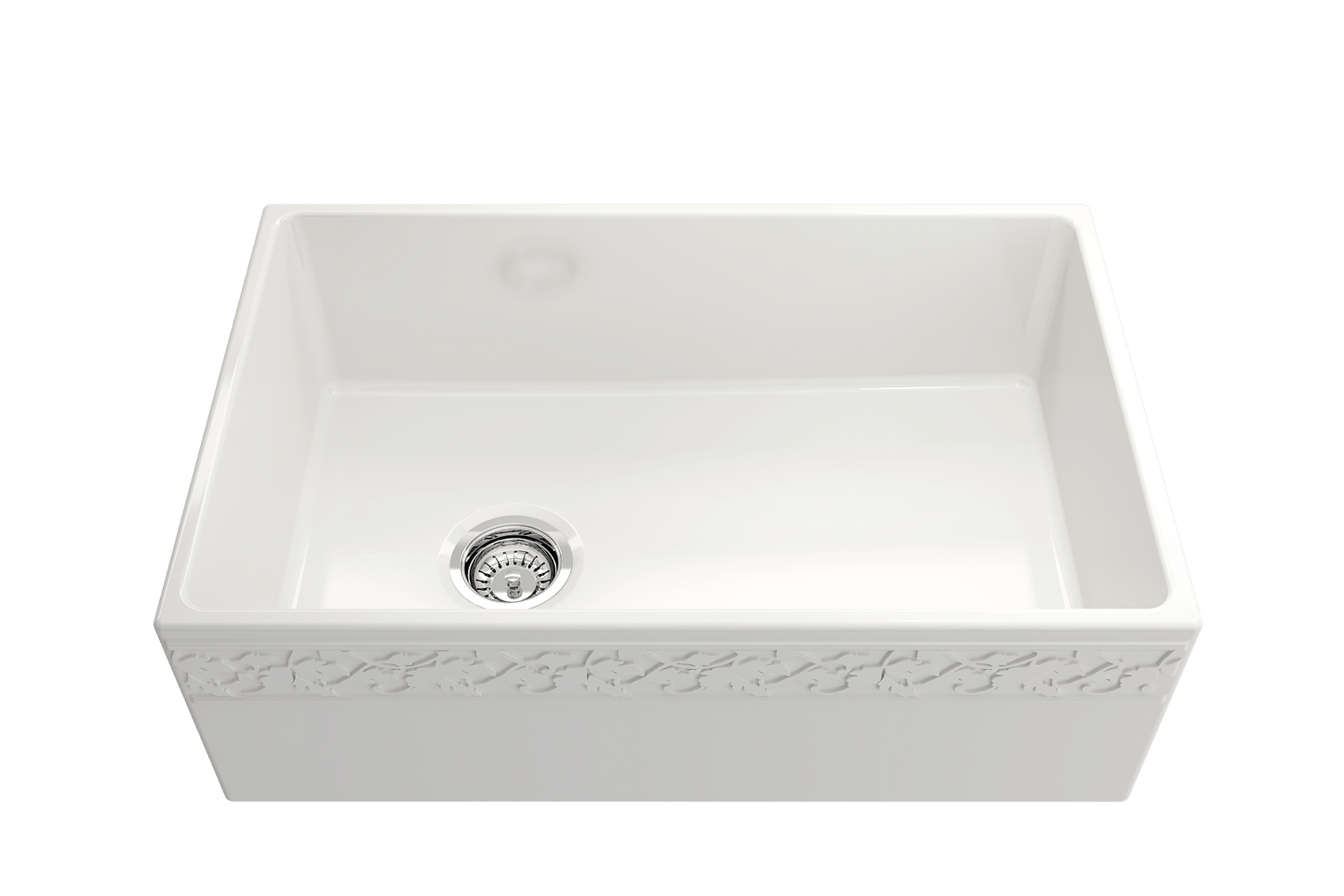 BOCCHI VIGNETO 30" Fireclay Farmhouse Single Bowl Kitchen Sink