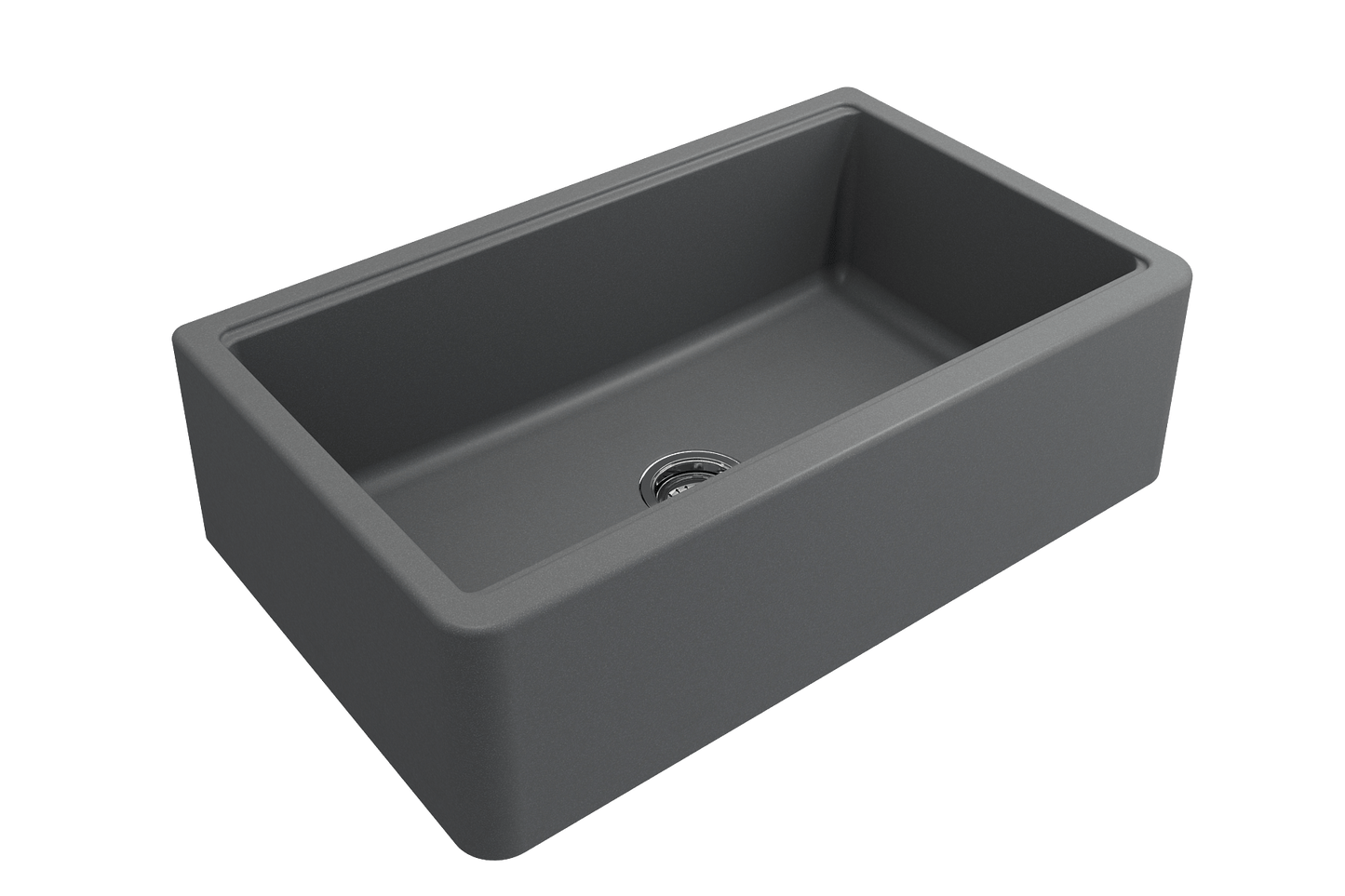 BOCCHI ARONA 33" Single Bowl Granite Kitchen Sink with Integrated Workstation and Accessories