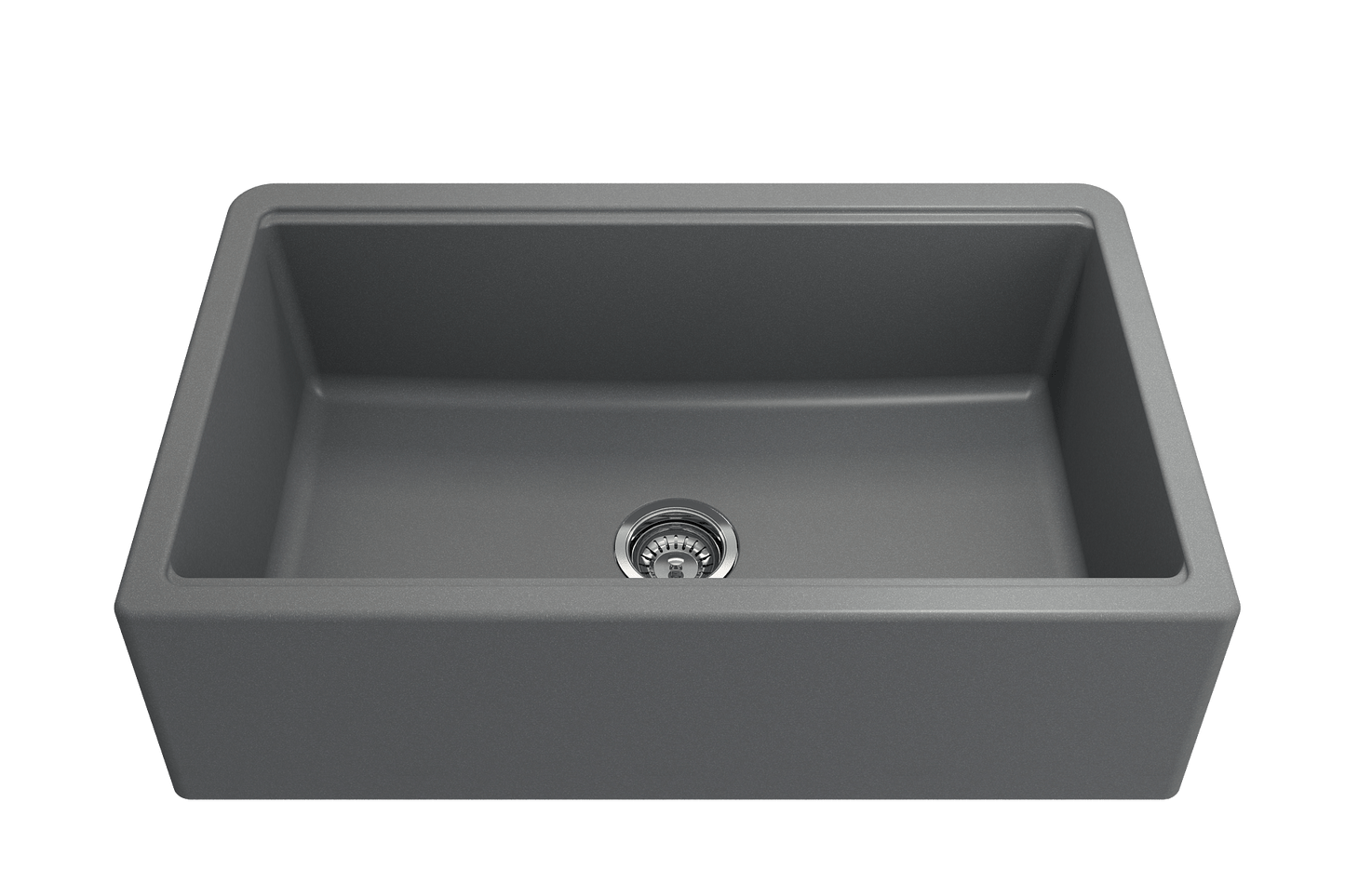 BOCCHI ARONA 33" Single Bowl Granite Kitchen Sink with Integrated Workstation and Accessories