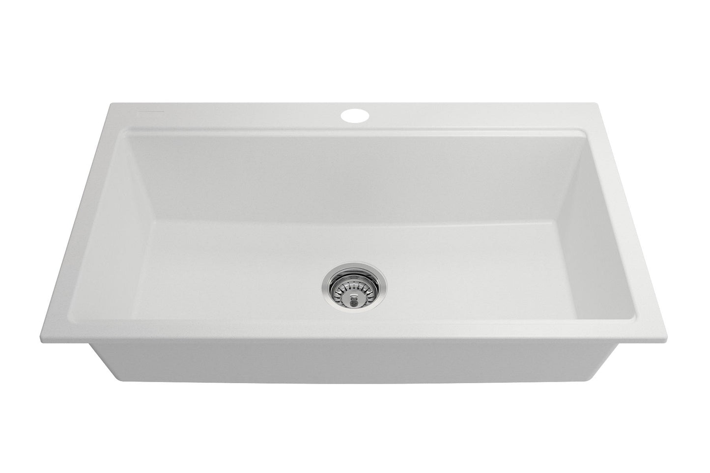 BOCCHI BAVENO LUX 34" Dual-Mount Single Bowl Granite Composite Kitchen Sink with Integrated Workstation and Accessories