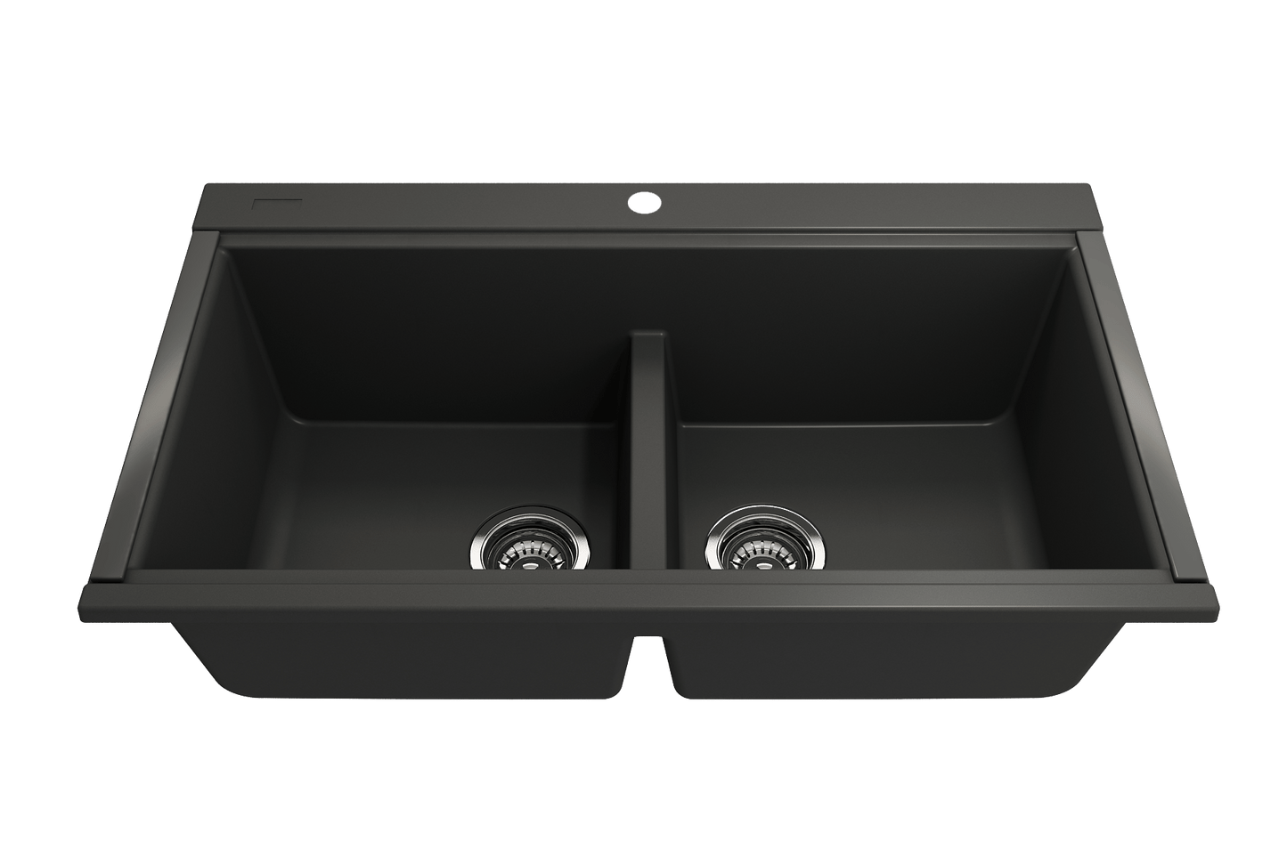 BOCCHI BAVENO LUX 33" Double Bowl Granite Composite Kitchen Sink with Integrated Workstation and Accessories