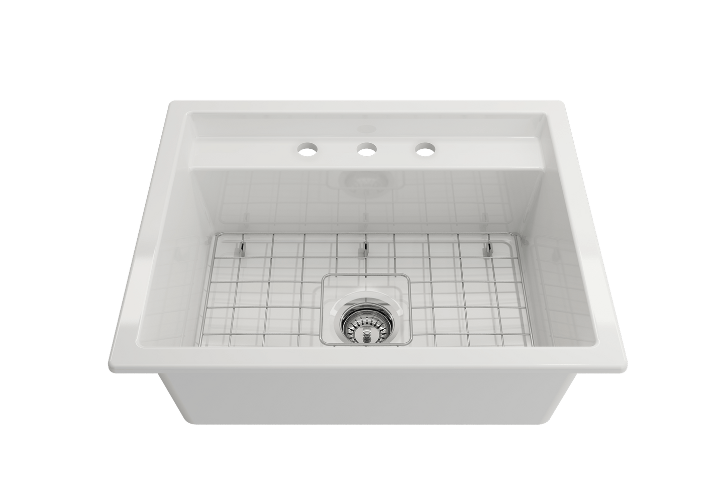 BOCCHI BAVENO UNO 27" Single Bowl Kitchen Sink with Integrated Workstation and Accessories