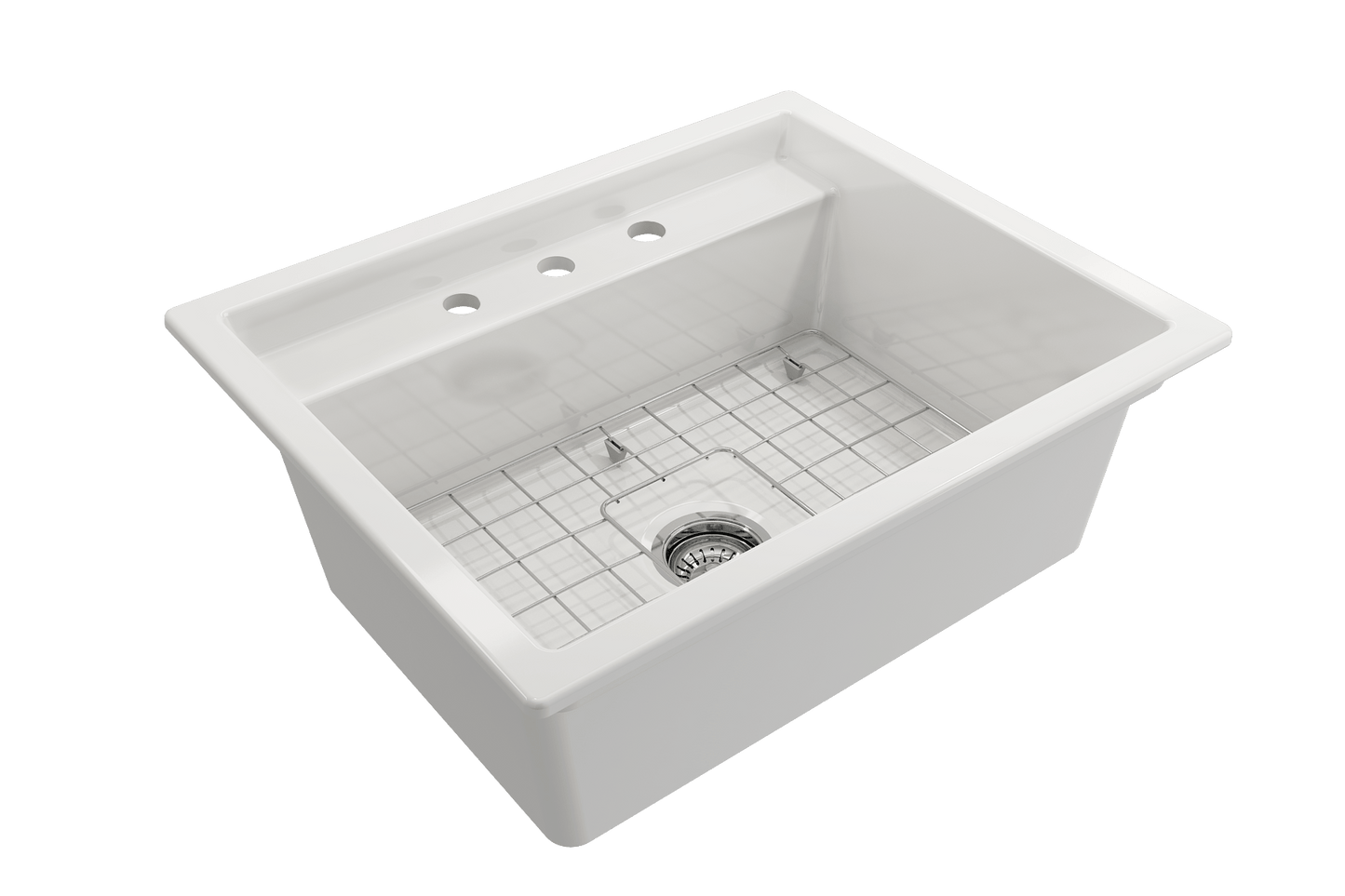 BOCCHI BAVENO UNO 27" Single Bowl Kitchen Sink with Integrated Workstation and Accessories