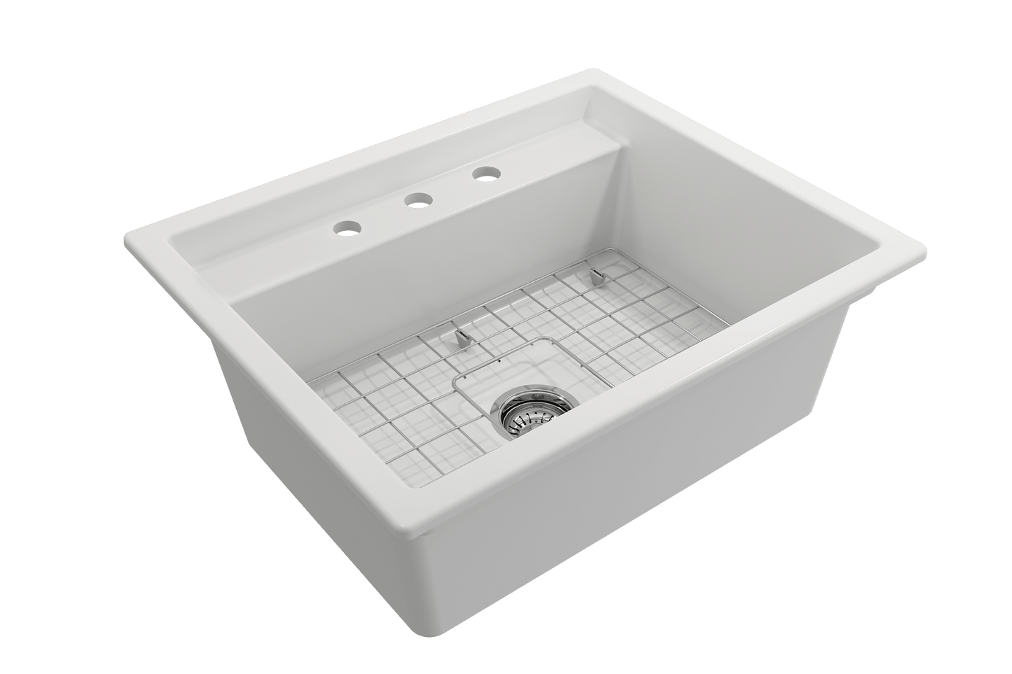 BOCCHI BAVENO UNO 27" Single Bowl Kitchen Sink with Integrated Workstation and Accessories