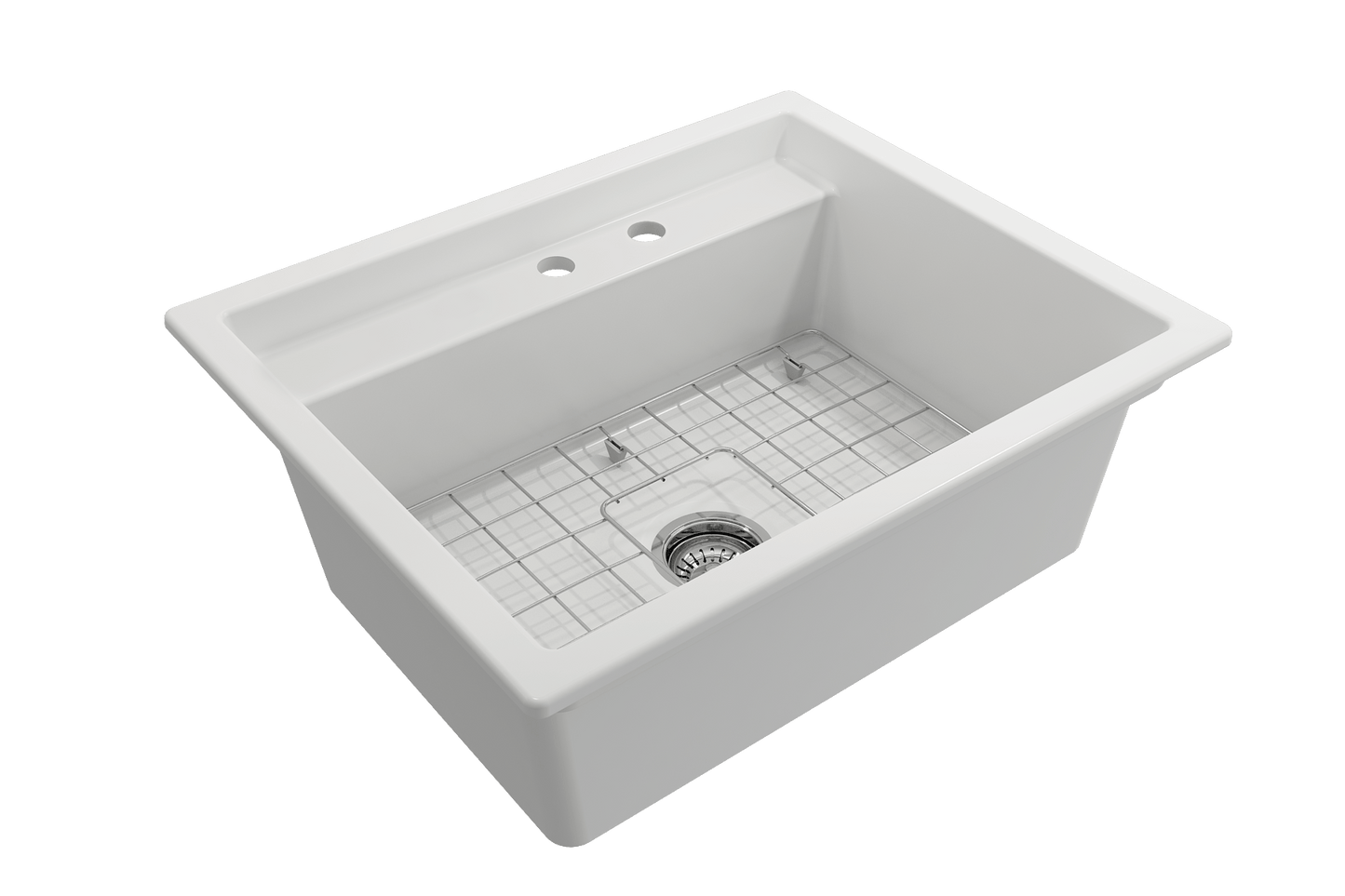 BOCCHI BAVENO UNO 27" Single Bowl Kitchen Sink 2-Hole with Integrated Workstation and Accessories