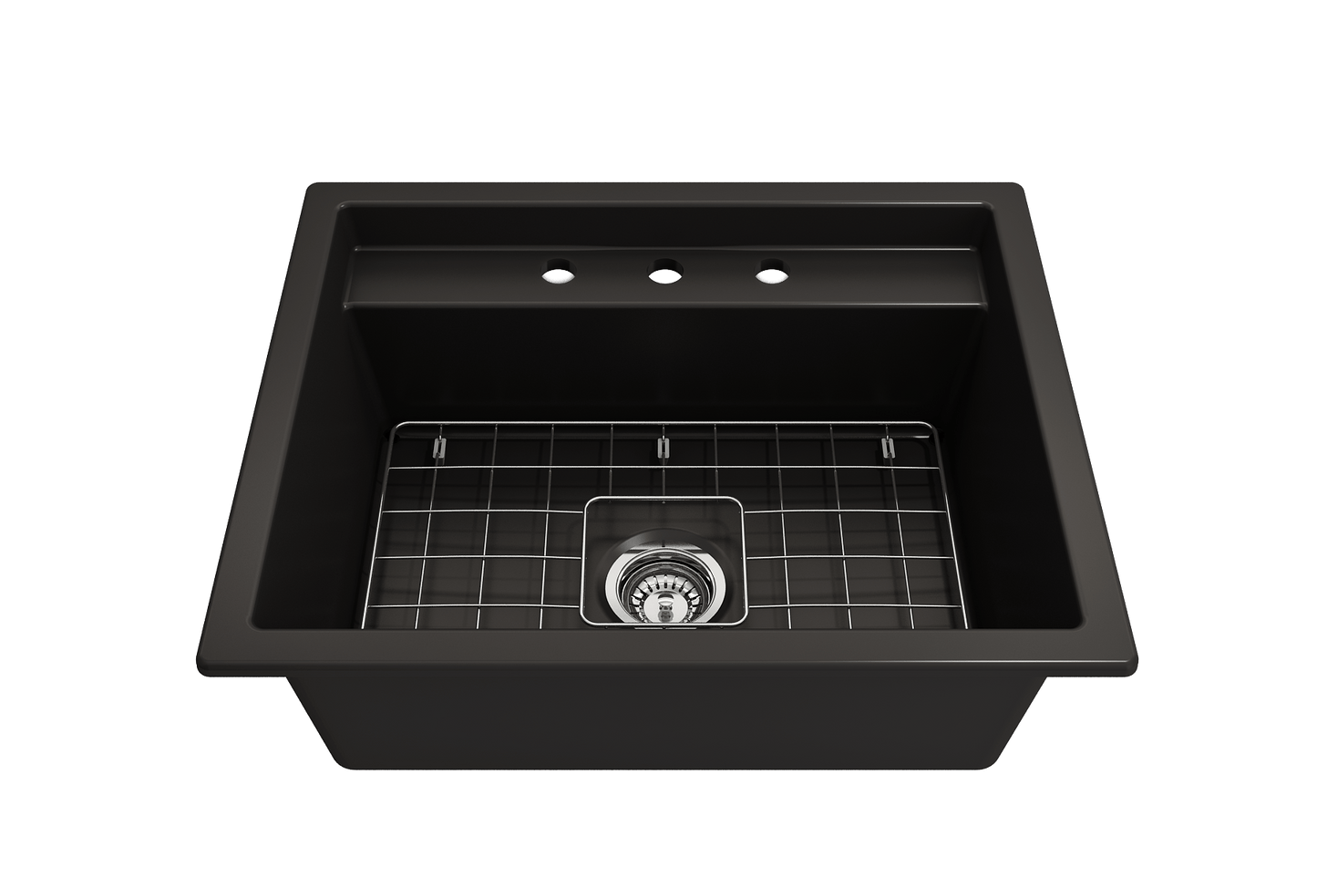 BOCCHI BAVENO UNO 27" Single Bowl Kitchen Sink with Integrated Workstation and Accessories