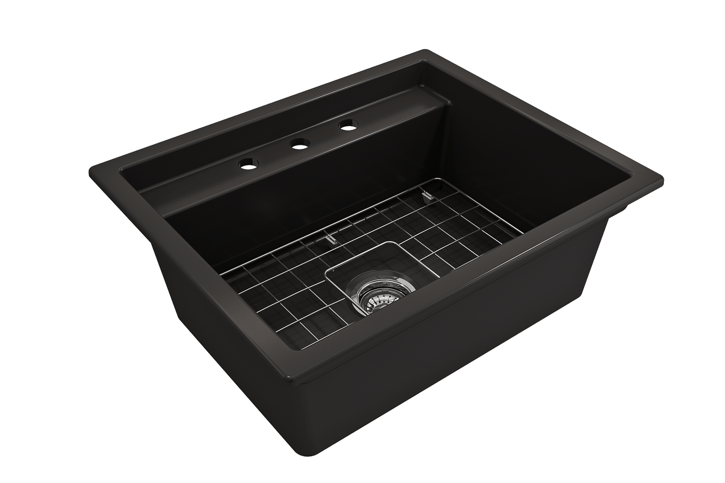 BOCCHI BAVENO UNO 27" Single Bowl Kitchen Sink with Integrated Workstation and Accessories