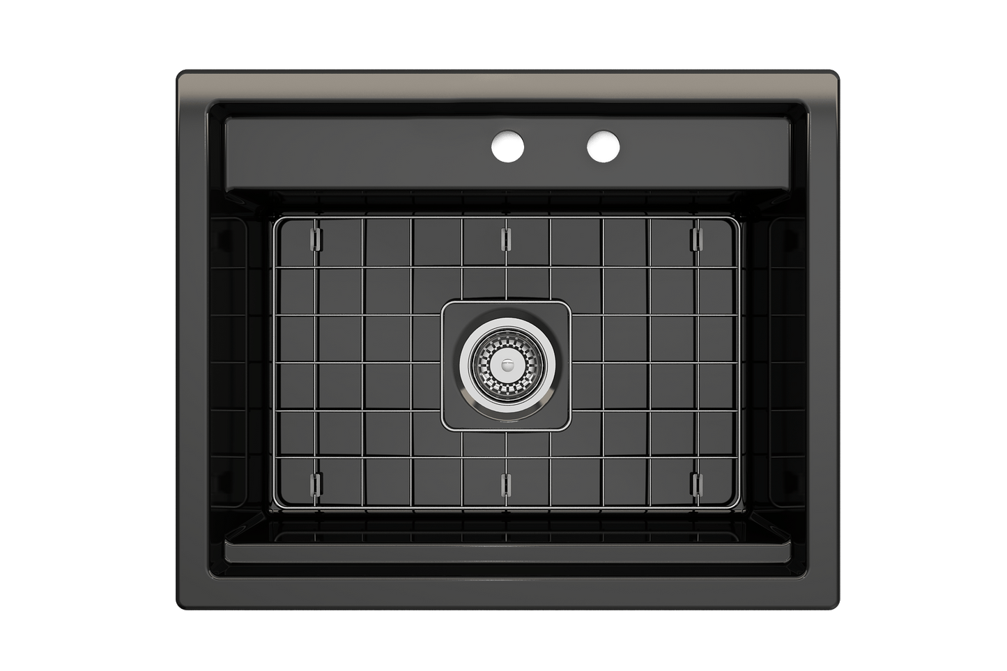 BOCCHI BAVENO UNO 27" Single Bowl Kitchen Sink 2-Hole with Integrated Workstation and Accessories