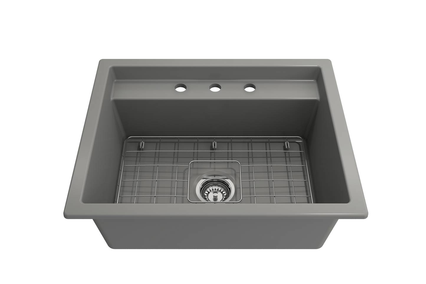 BOCCHI BAVENO UNO 27" Single Bowl Kitchen Sink with Integrated Workstation and Accessories