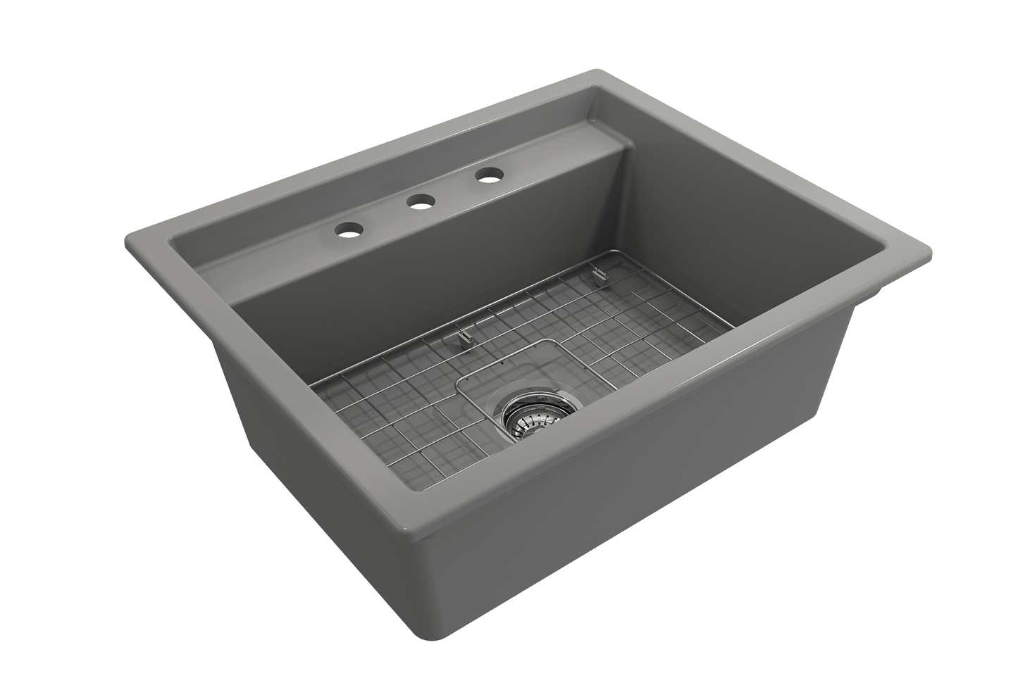 BOCCHI BAVENO UNO 27" Single Bowl Kitchen Sink with Integrated Workstation and Accessories