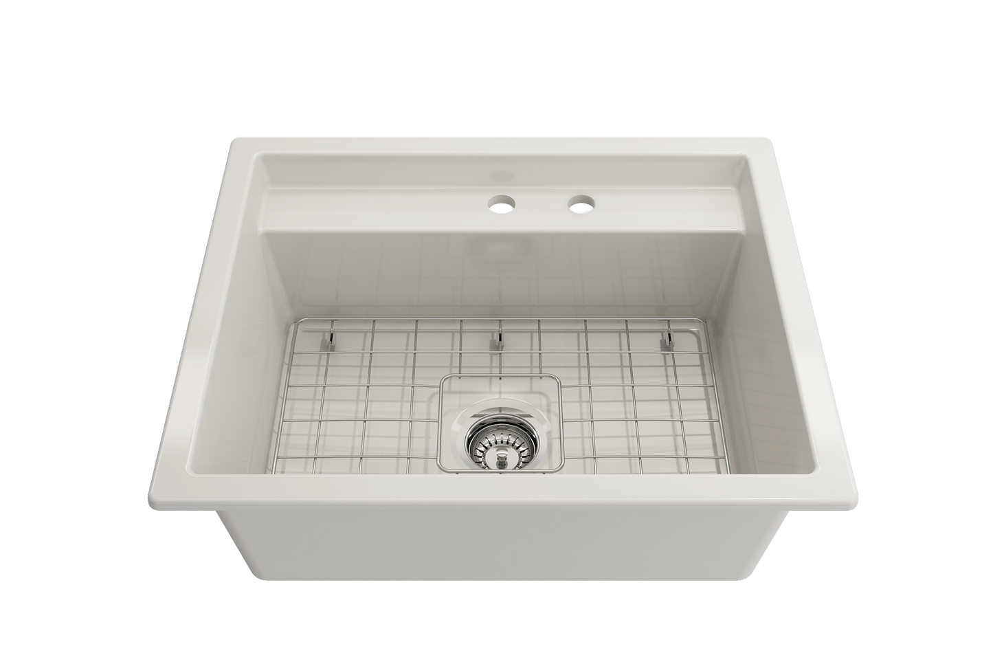 BOCCHI BAVENO UNO 27" Single Bowl Kitchen Sink 2-Hole with Integrated Workstation and Accessories