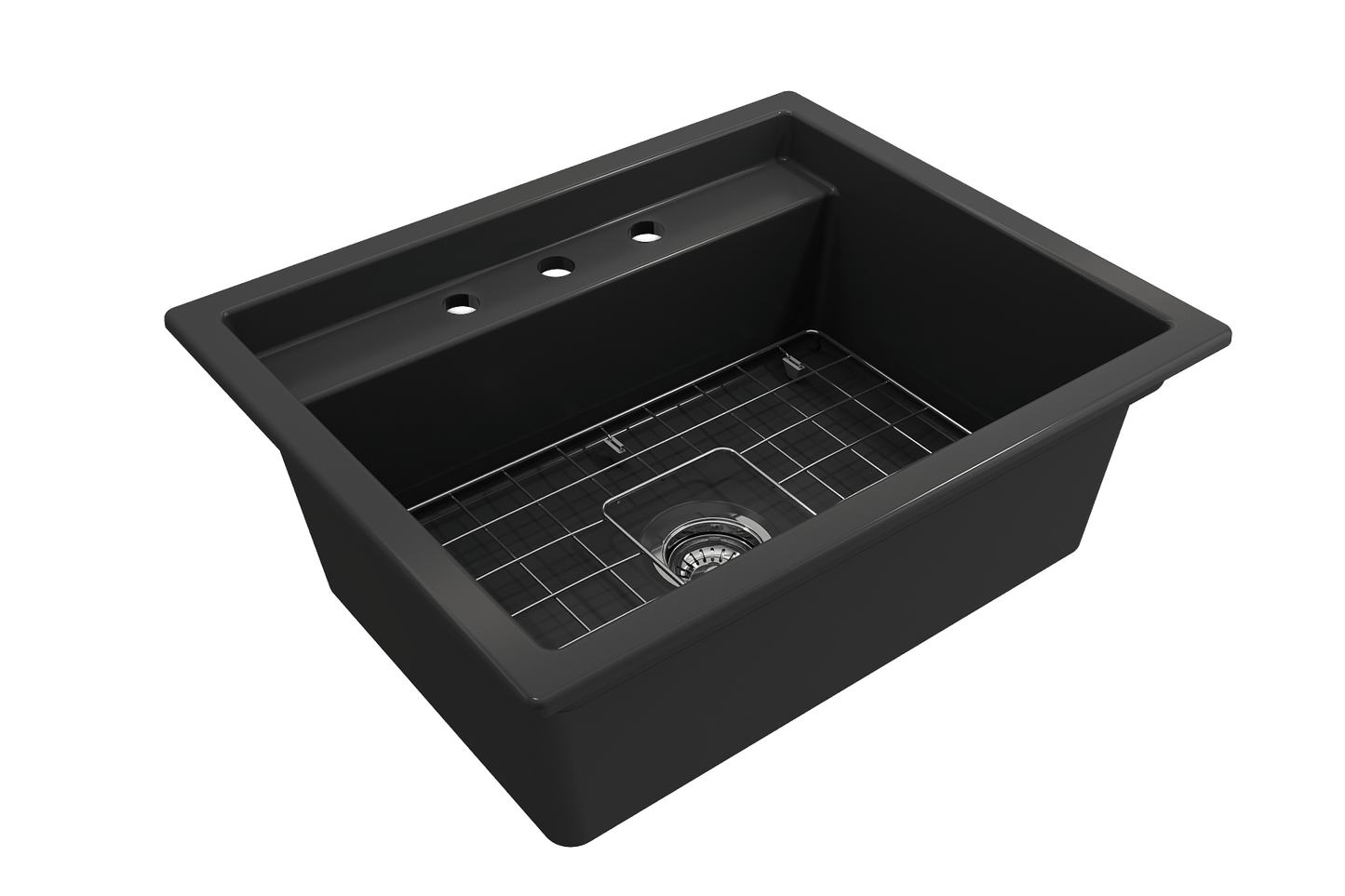 BOCCHI BAVENO UNO 27" Single Bowl Kitchen Sink with Integrated Workstation and Accessories