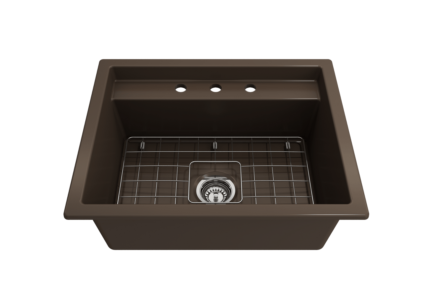 BOCCHI BAVENO UNO 27" Single Bowl Kitchen Sink with Integrated Workstation and Accessories