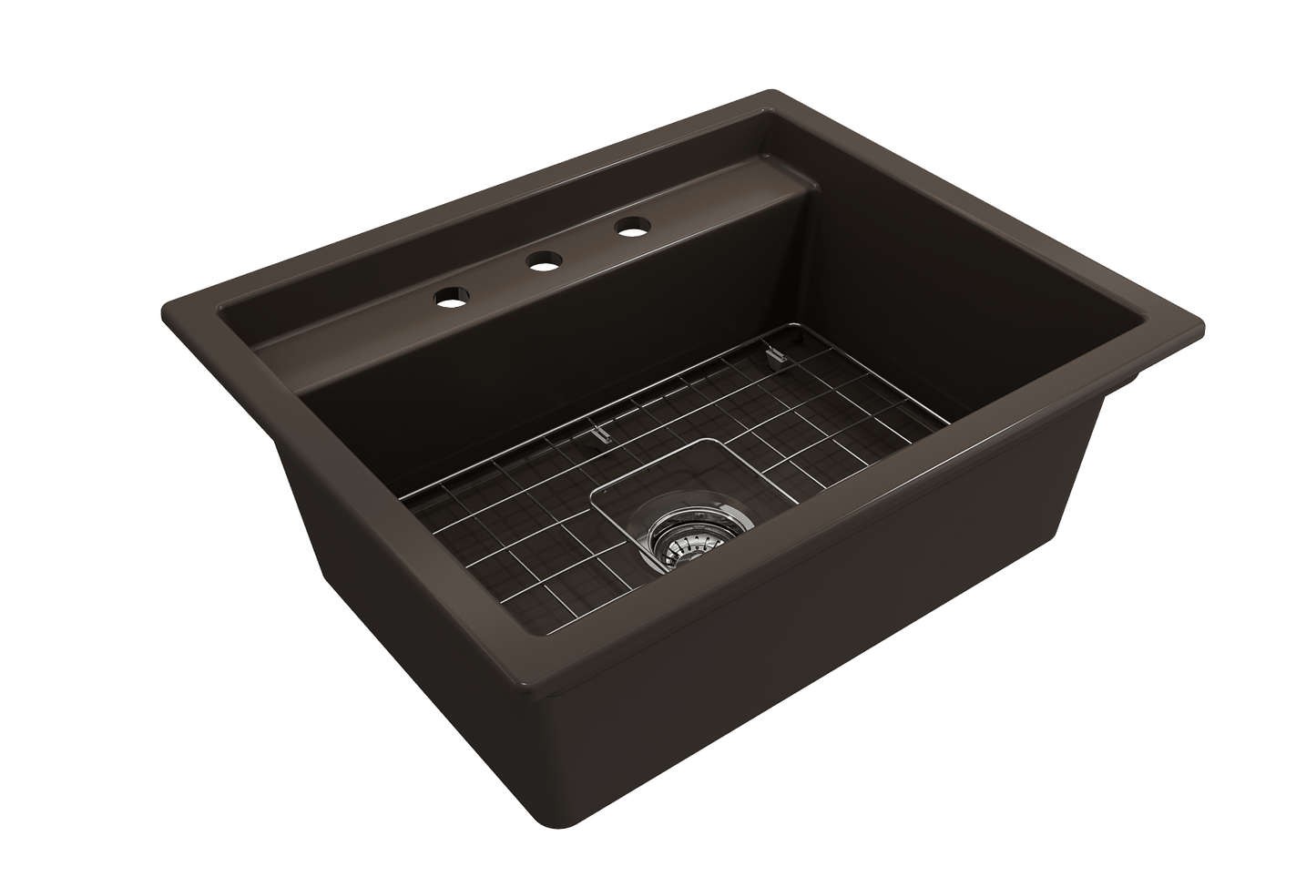 BOCCHI BAVENO UNO 27" Single Bowl Kitchen Sink with Integrated Workstation and Accessories