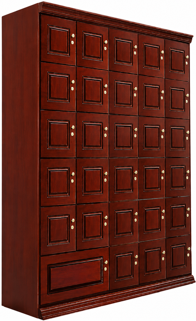 Large Humidor Cigar Lockers (Mahogany Finish) | 28 Individual lockers
