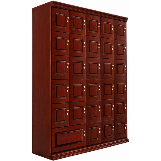 Large Humidor Cigar Lockers (Mahogany Finish) | 28 Individual lockers