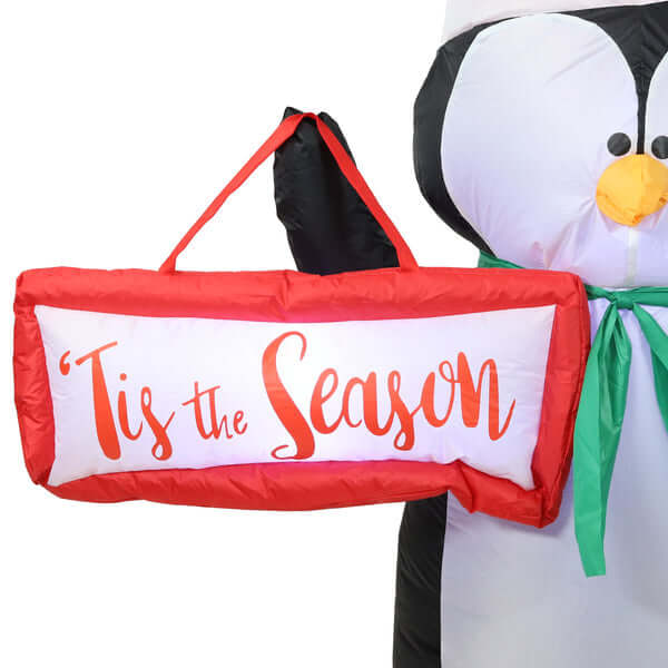 46.5" Jolly Holiday Penguin- Inflatable Christmas Decoration