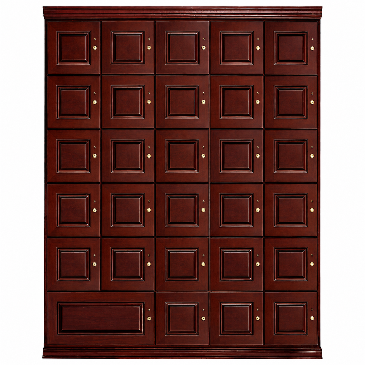 Large Humidor Cigar Lockers (Mahogany Finish) | 28 Individual lockers