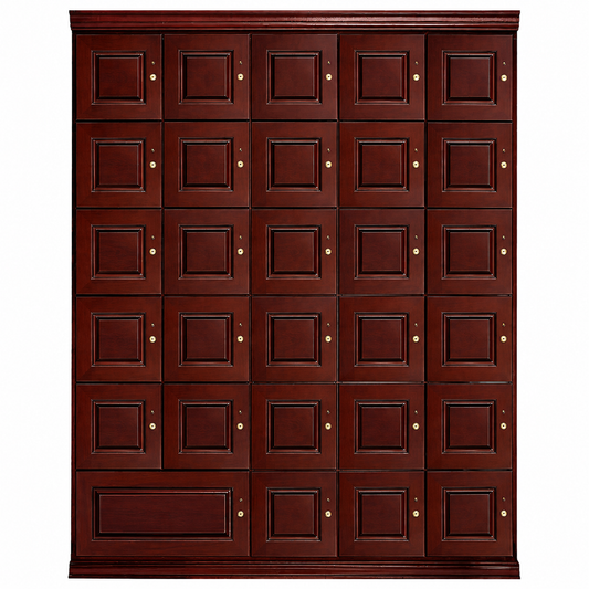 Large Humidor Cigar Lockers (Mahogany Finish) | 28 Individual lockers