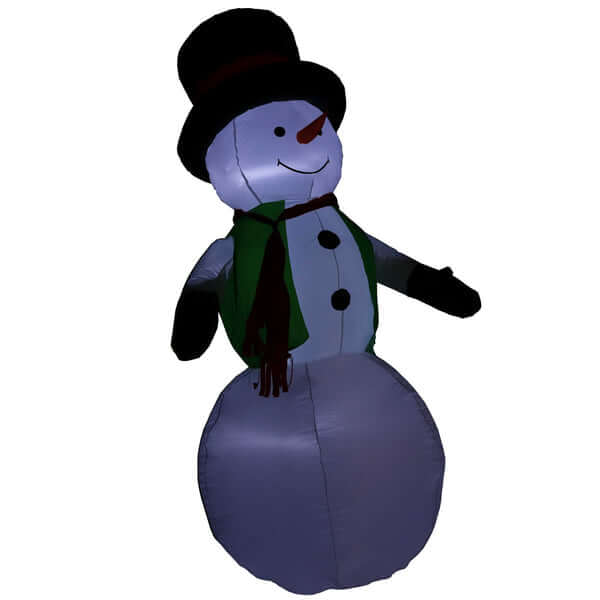 7' Holly Jolly Snowman- Inflatable Christmas Decoration