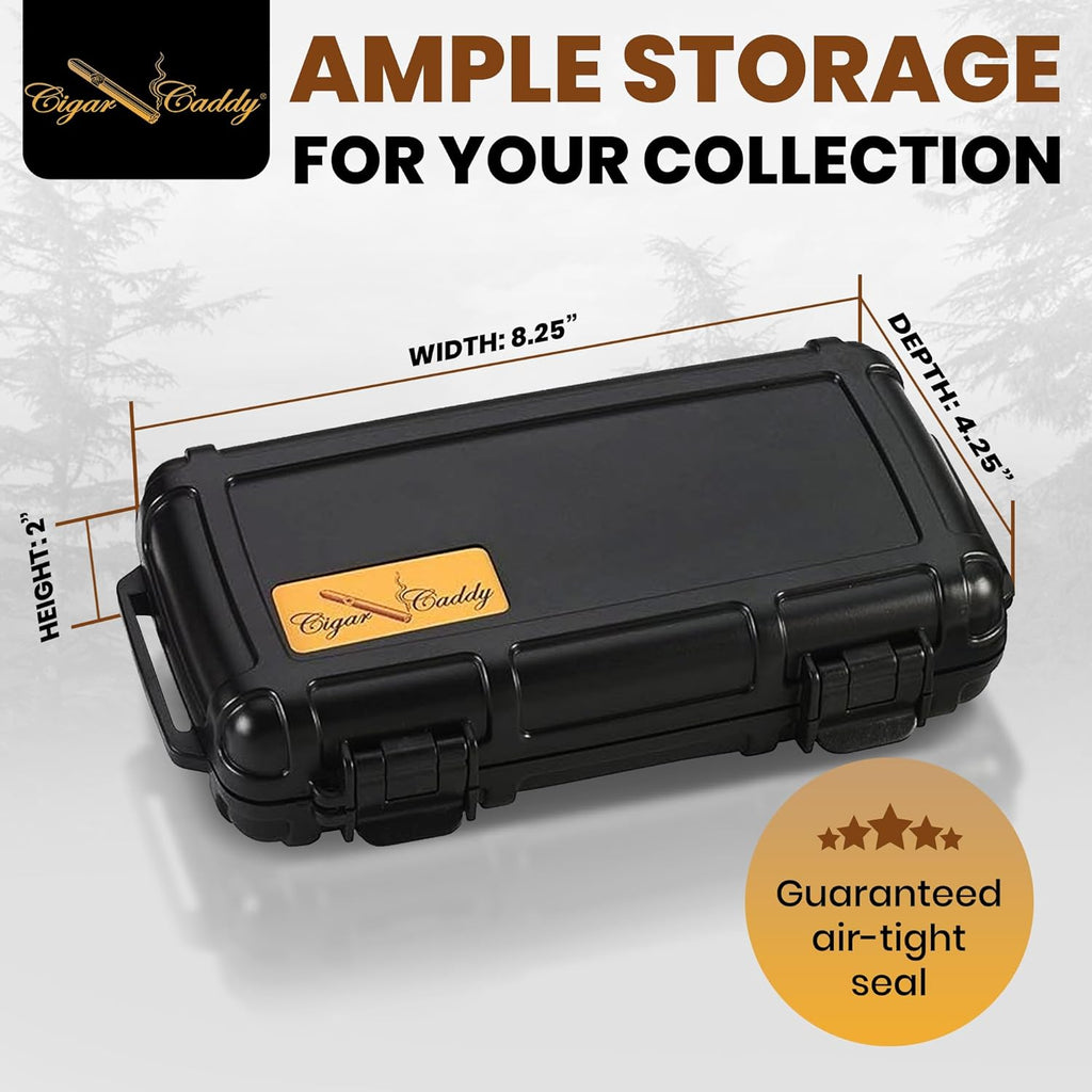 Cigar Caddy 5 Count Travel Humidor For Cigars