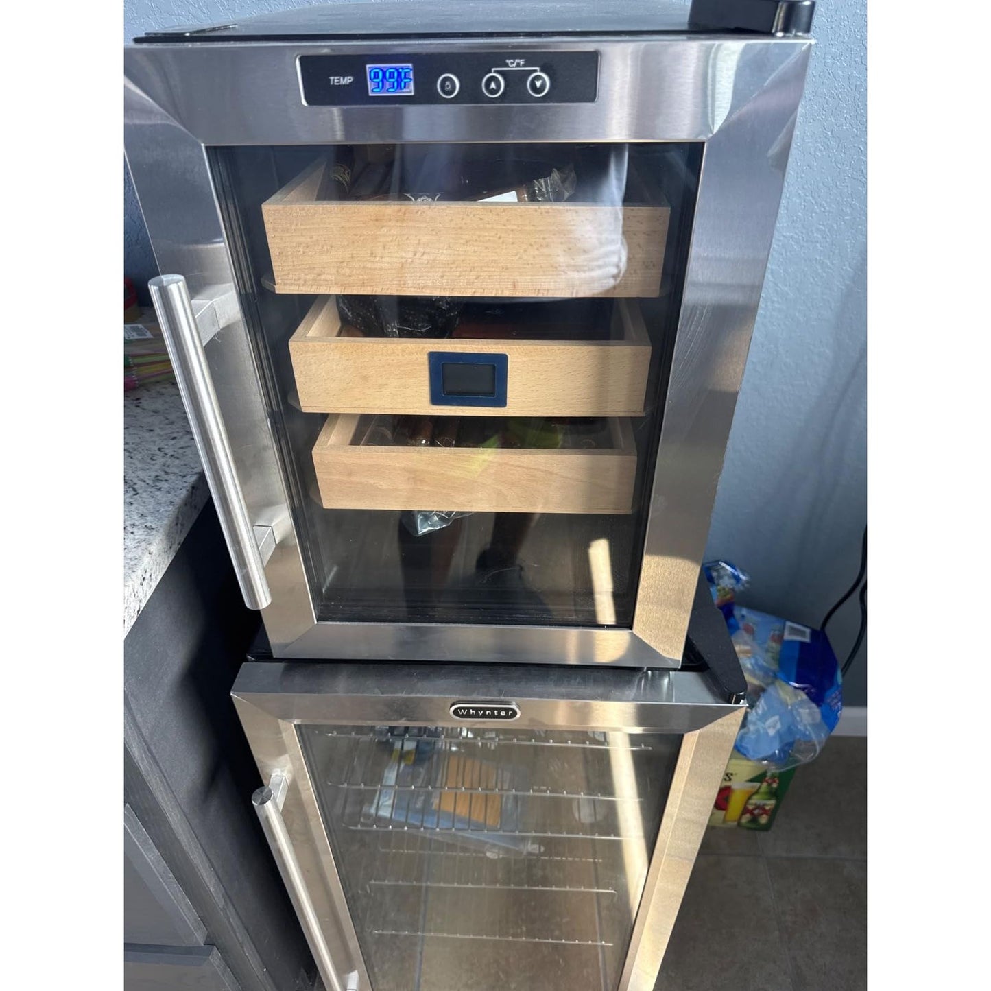 Clevelander Small Electric Humidor | Holds 250 Ct Cigars