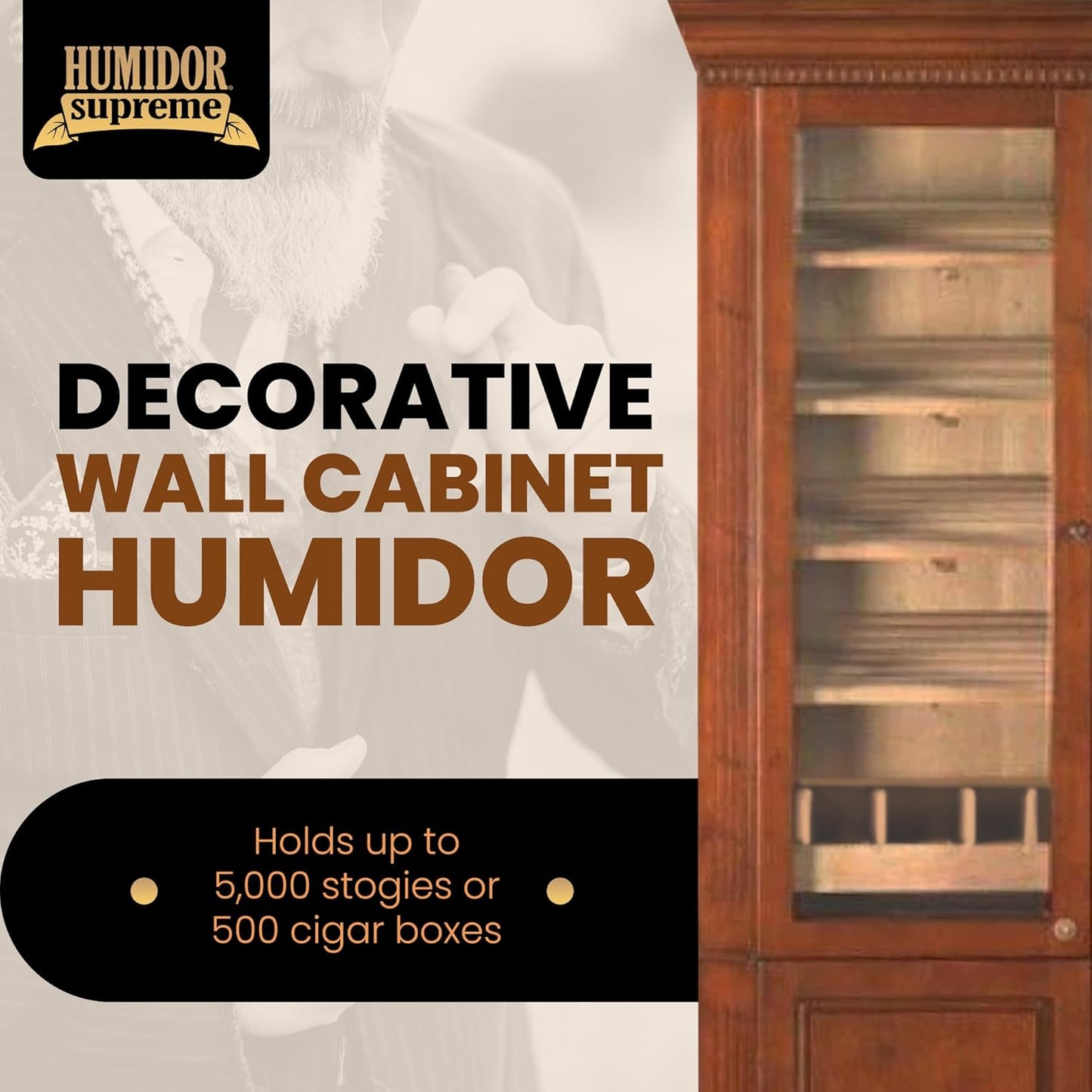 Humidor Supreme Commercial Humidor Cabinet | Holds 5000 Cigars
