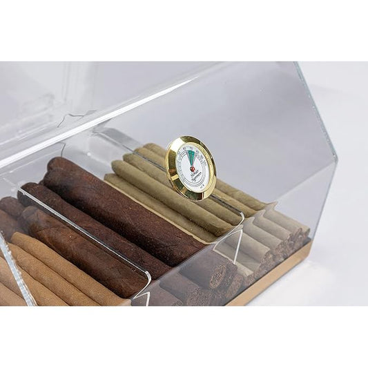 Laurence Acrylic Display Cigar Humidor | Holds 75 Cigars