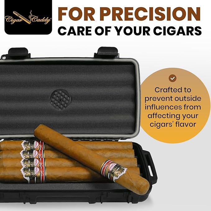 Cigar Caddy 5 Count Travel Humidor For Cigars