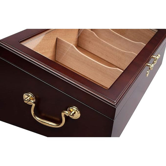 Modena Commercial Countertop Display Cigar Humidor | Holds 125 Cigars