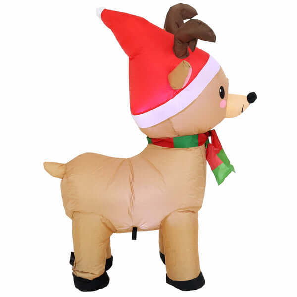 3.5' Foot Cheerful Reindeer- Inflatable Christmas Decoration