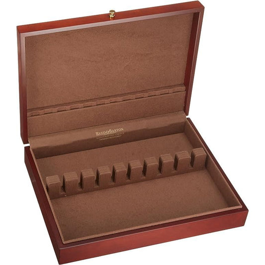 Reed & Barton Eureka Mahogany Finish Flatware Chest | Holds 108 Pieces