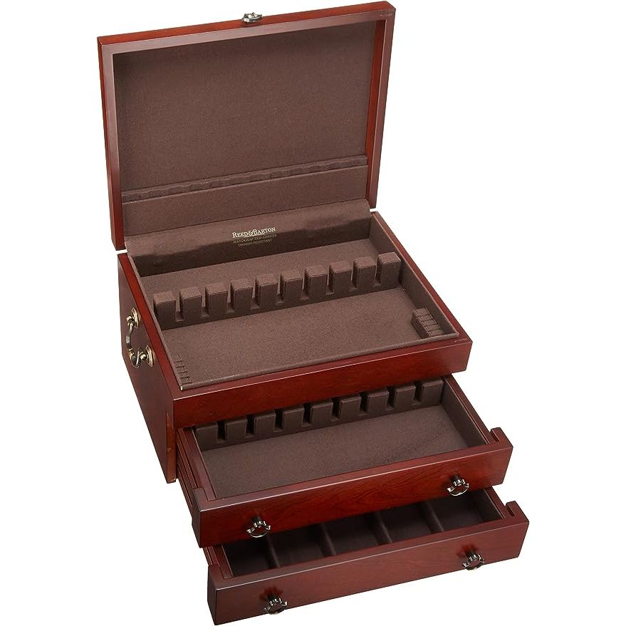 Reed & Barton Bristol™ Grande Mahogany Flatware Chest | Holds 250 Pieces