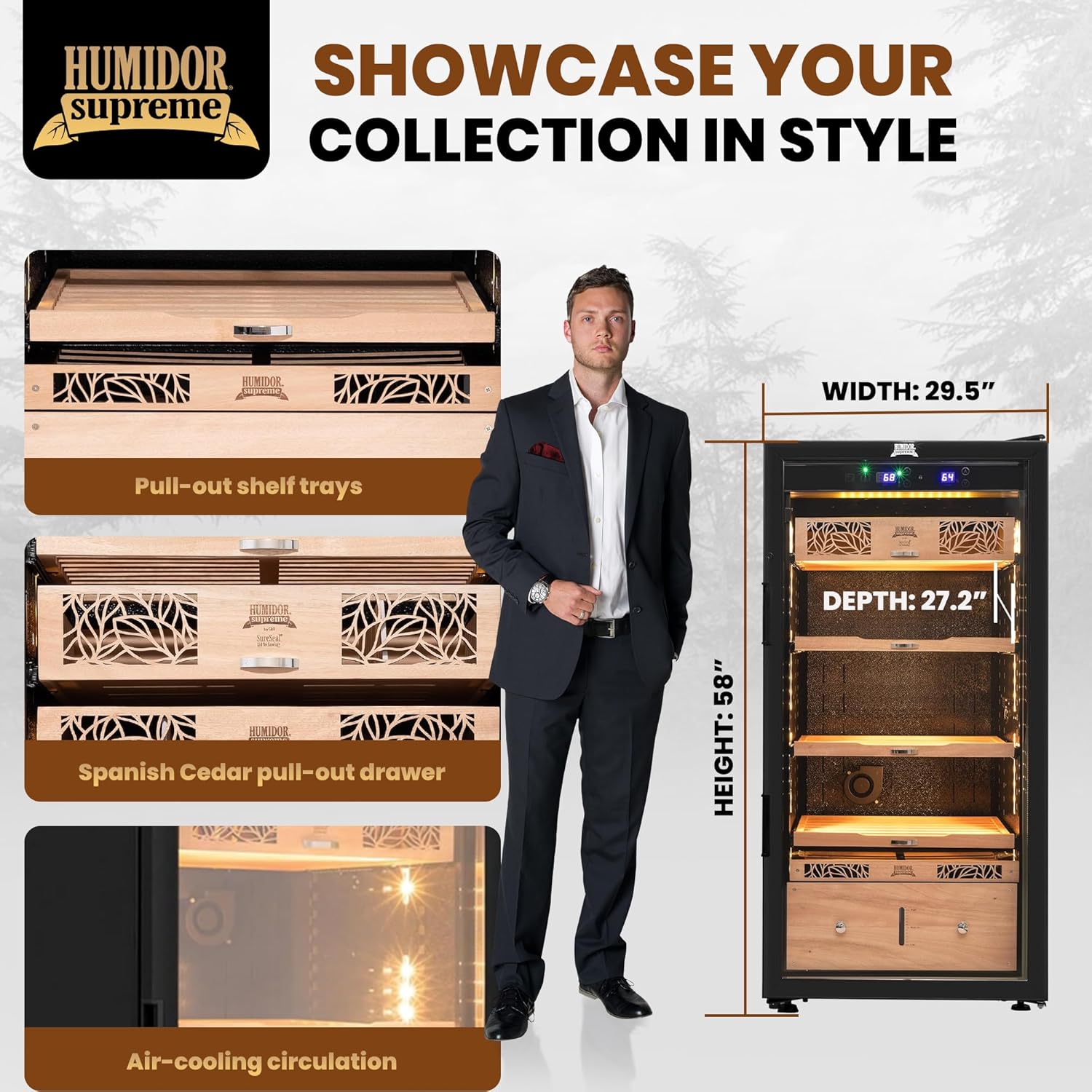 Humidor Supreme Electric Cigar Humidor