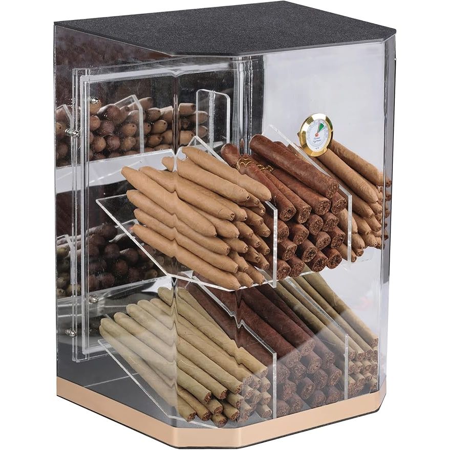 Franklin Acrylic Display Cigar Humidor | Holds 150 Cigars