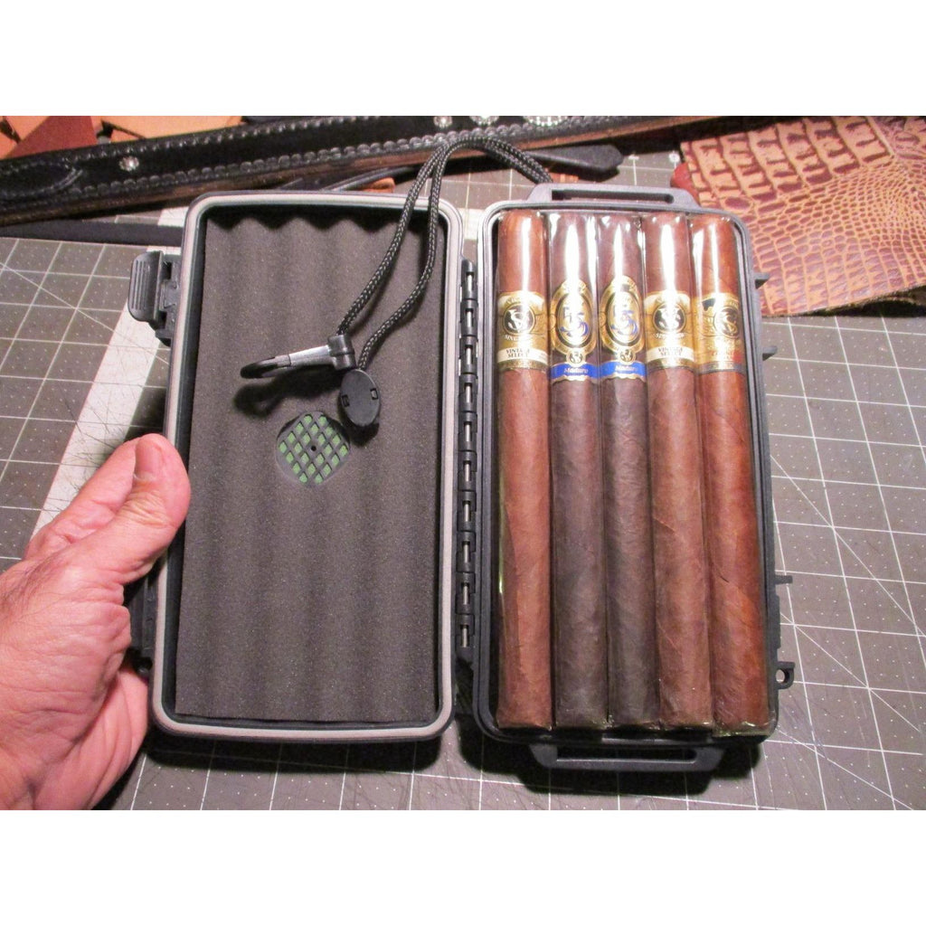 Cigar Caddy 5 Count Travel Humidor For Cigars