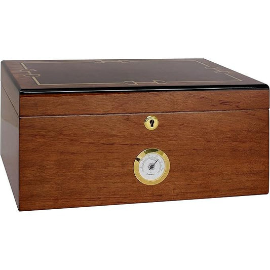Balaton Desktop Humidor with Bubinga Veneer | Holds 75 Cigars